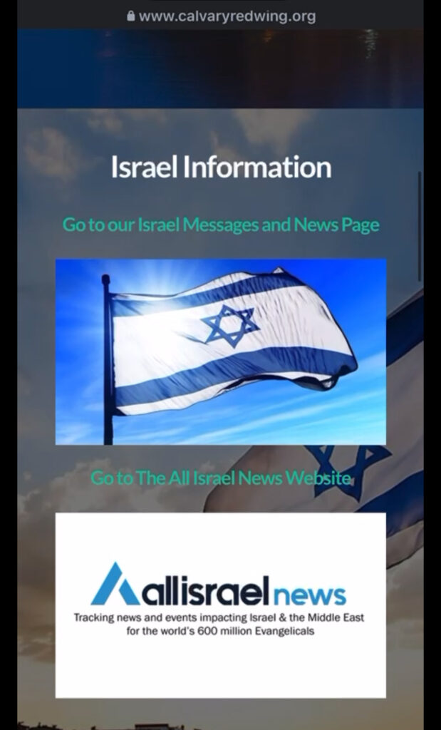 Calvary Chapel Red Wing Zionism